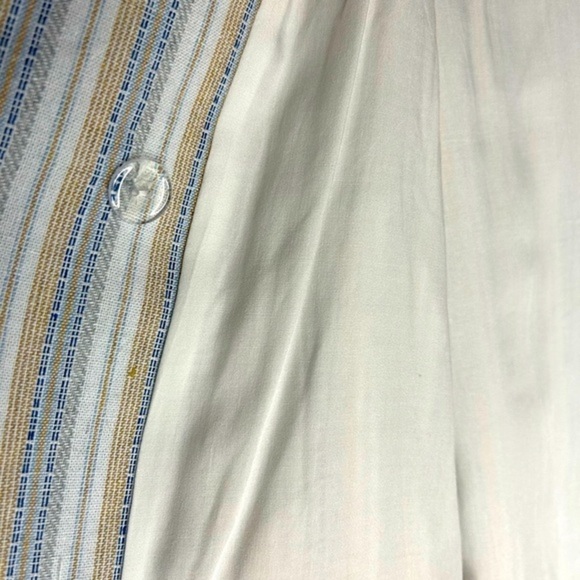 WhiteRoom + Cactus Linen Blend Striped Blazer‎ Size Large - Picture 7 of 14